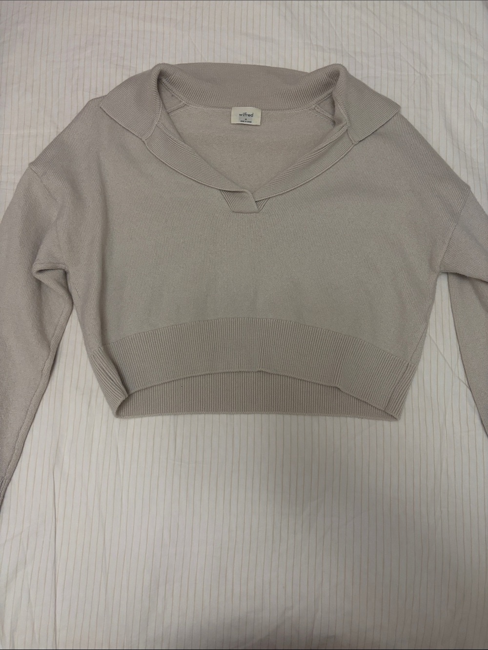 Wilfrid Cropped Off White  Sweater